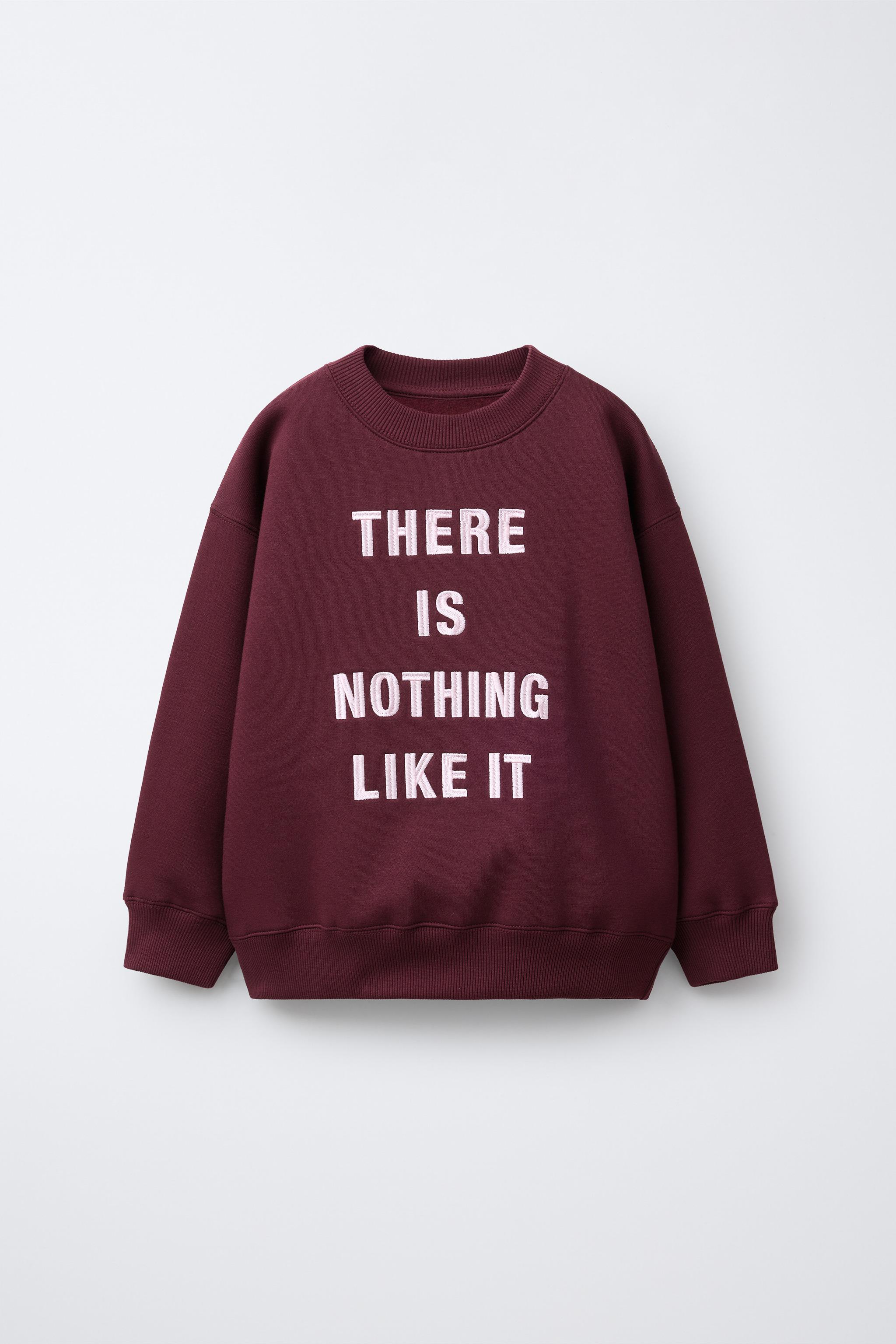 EMBROIDERED TEXT SWEATSHIRT